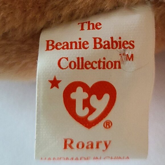 TY BEANIE BABY "ROARY"THE LION -1996 PVC PELLETS MINT WITH TAG RETIRED VTG - Picture 9 of 12
